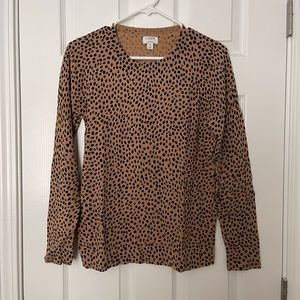 J. Crew Cheetah Teddy Sweater